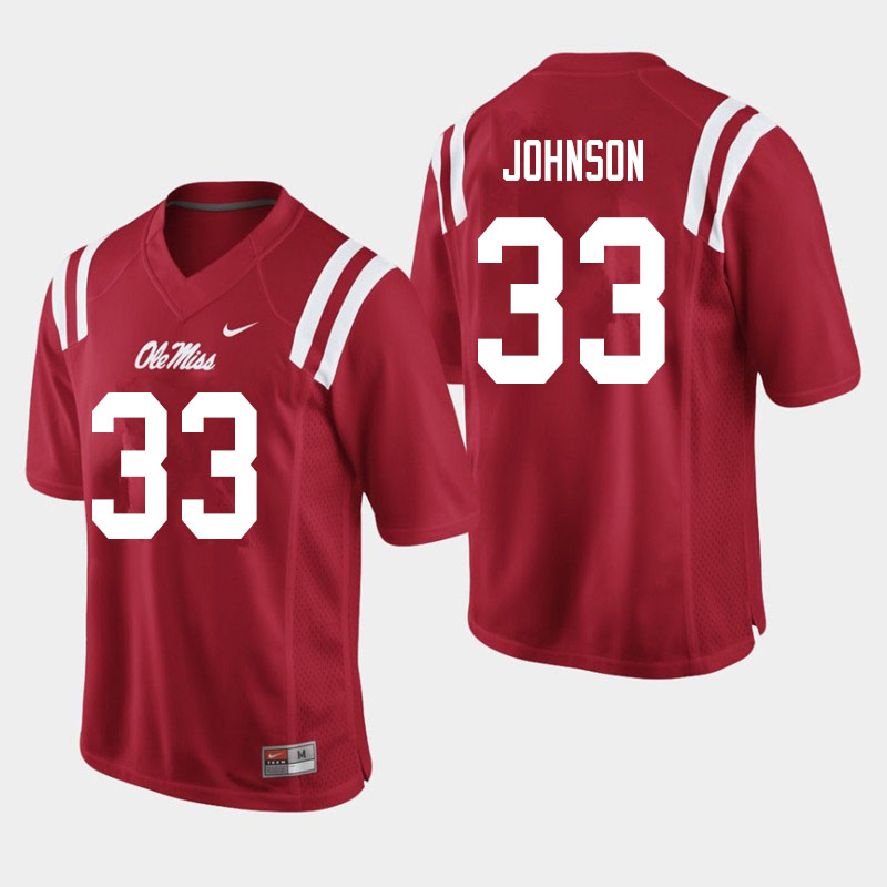 Cedric Johnson Ole Miss Rebels NCAA Men's Red #33 Stitched Limited College Football Jersey QXY0758IF